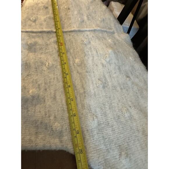 WILLIAM RAST Alpaca Bobble Sweater Women XS V-Back Heathered Ivory Dolman Sleeve - Picture 9 of 12